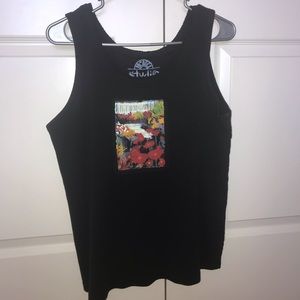 retro-floral portrait graphic sleeveless